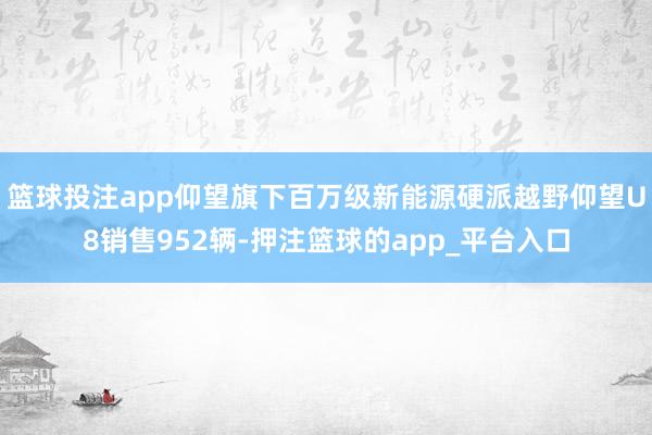 篮球投注app仰望旗下百万级新能源硬派越野仰望U8销售952辆-押注篮球的app_平台入口