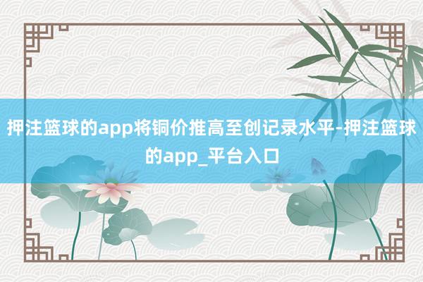 押注篮球的app将铜价推高至创记录水平-押注篮球的app_平台入口