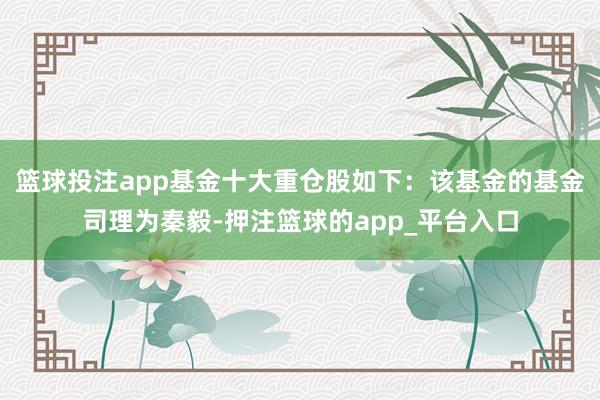 篮球投注app基金十大重仓股如下：该基金的基金司理为秦毅-押注篮球的app_平台入口