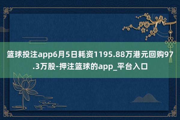 篮球投注app6月5日耗资1195.88万港元回购97.3万股-押注篮球的app_平台入口