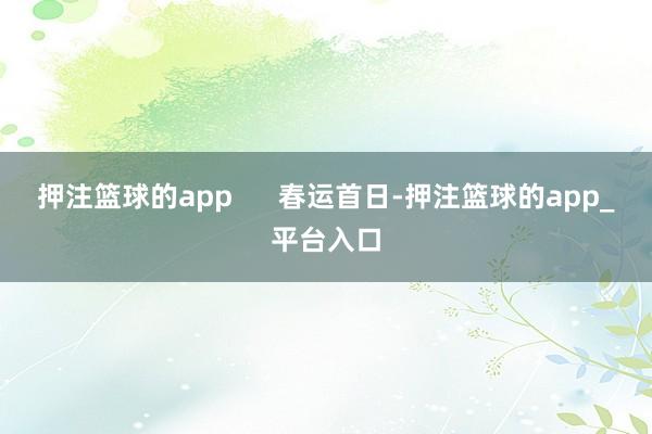 押注篮球的app      春运首日-押注篮球的app_平台入口