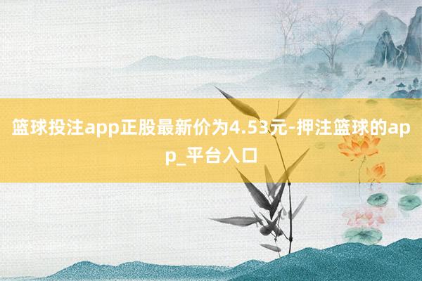 篮球投注app正股最新价为4.53元-押注篮球的app_平台入口