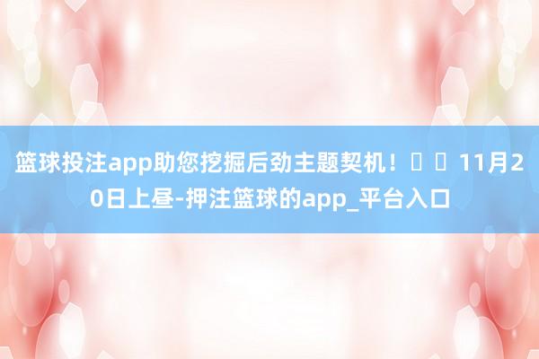 篮球投注app助您挖掘后劲主题契机！		11月20日上昼-押注篮球的app_平台入口