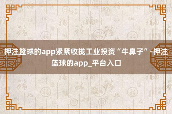 押注篮球的app紧紧收拢工业投资“牛鼻子”-押注篮球的app_平台入口