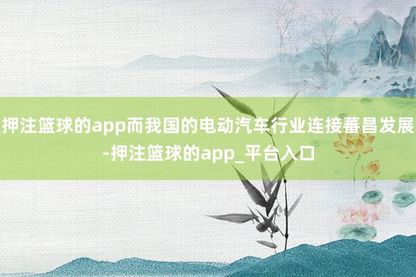 押注篮球的app而我国的电动汽车行业连接蕃昌发展-押注篮球的app_平台入口