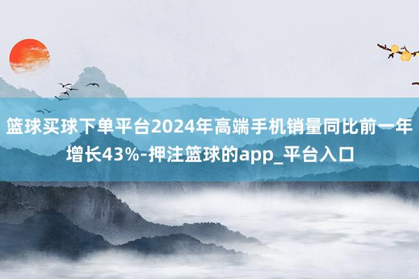 篮球买球下单平台2024年高端手机销量同比前一年增长43%-押注篮球的app_平台入口